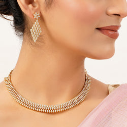 22k Gold Plated Gulnaar Kanthi Necklace Set