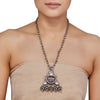 Kundan Silver Ghungroo Pendant
