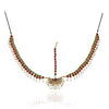 Gold Plated Kundan Red Green Maatapati