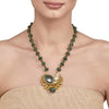 KUNDAN GREEN LEAF NECKLACE
