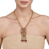 KUNDAN RUBY LEAF NECKLACE