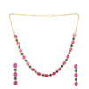 22k Gold Plated Gulnaar Rang Necklace Set