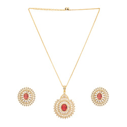 22k Gold Plated Gulnaar Tara Pendant Set