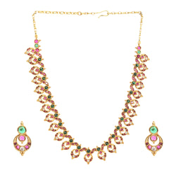 22k Gold Plated Sunheri Tarini Necklace Set