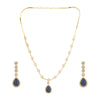 22k Gold Plated Gulnaar Neelam Necklace Set