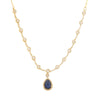 22k Gold Plated Gulnaar Neelam Necklace Set