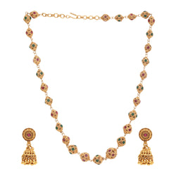 22k Gold Plated Sunheri Pallavi Necklace Set