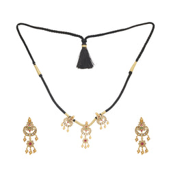 22k Gold Plated Sunheri Chandrika Necklace Set