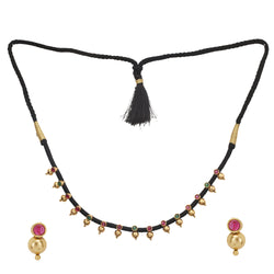 22k Gold Plated Sunheri Nazaakat Necklace Set