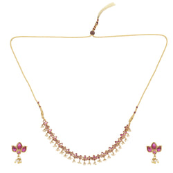 22k Gold Plated Sunheri Meher Necklace Set