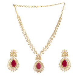 22k Gold Plated Gulnaar Surya Necklace Set