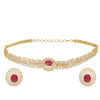 22k Gold Plated Gulnaar Ratan Necklace Set