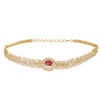 22k Gold Plated Gulnaar Ratan Necklace Set