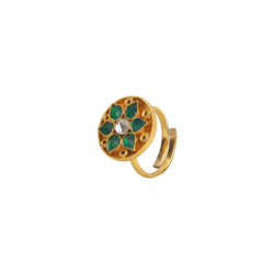 22k Gold Plated Noorja Panna Toe Ring