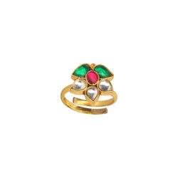 22k Gold Plated Noorja Rangoli Toe Ring