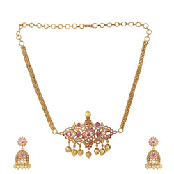 22k Gold Plated Sunheri Noor Necklace Set