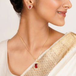 22k Gold Plated Ridhi Lalita Pendant Set