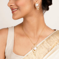 22k Gold Plated Ridhi Pakshi Pendant Set