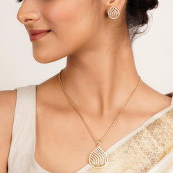 22k Gold Plated Ridhi Shashi Pendant Set