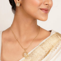 22k Gold Plated Ridhi Chandrika Pendant Set