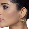 GOLDEN SILVER HOOP EARRING