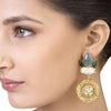 KUNDAN PERIDOT SPIKE EARRINGS