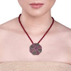 STUDDED RUBY ROUND NECKLACE