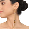 Gold & Silver Plated Mishran Kundan Tassel Earrings