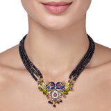 VICTORIAN BLUE IOLITE PEACOCK NECKLACE