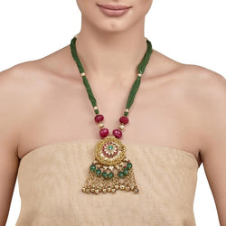 KUNDAN RED & GREEN NECKLACE