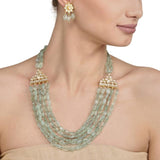 AQUAMARINE KUNDAN SET