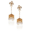KUNDAN GOLD FLOWER EARRINGS