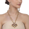 Kundan Tourmaline Peacock Set