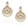 KUNDAN PEARL CHAND EARRINGS
