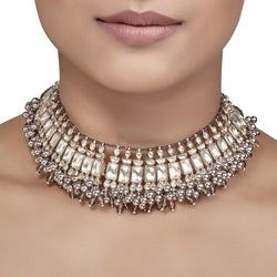 Kundan Smoky Drop Choker