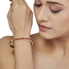 Red Kundan Pearls Bangle