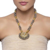KUNDAN SILVER GHUNGROO PENDANT
