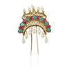 Gold Plated Turquoise Kundan with Pearls Juda Pin