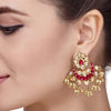 KUNDAN GOLD CHAND EARRINGS