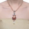 Samyukta Sterling Silver Goldstone Ruby Necklace