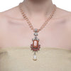Samyukta Sterling Silver Goldstone Ruby Necklace