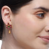 Chaitra Floral Ruby Jadau Stud Earrings
