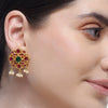 Chaitra Ruby Kundan Floral Necklace Set