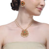 Chaitra Ruby Kundan Floral Necklace Set