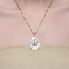 Grishma Gold Plated Evil Eye MOP Pendant Chain