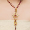 Gold Plated Sampurna Kundan Ruby Necktie Set