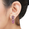 Silver Plated Sampurna Zircon Ruby Flower Choker Set