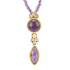 ANMOL OVAL KUNDAN AMETHYST PENDENT SET
