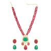 ANMOL ZIRCON  FLOWER  PENDANT NECKLACE SET
