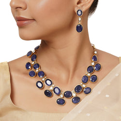 22k Gold Plated Varsha Ashmita Necklace Set